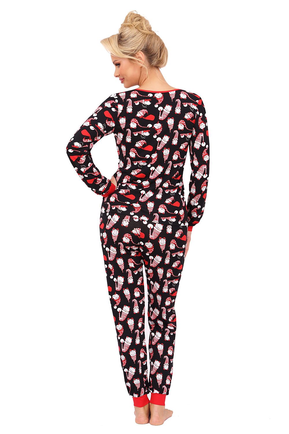  Piżama Damska Model Santi Long Black - Donna 