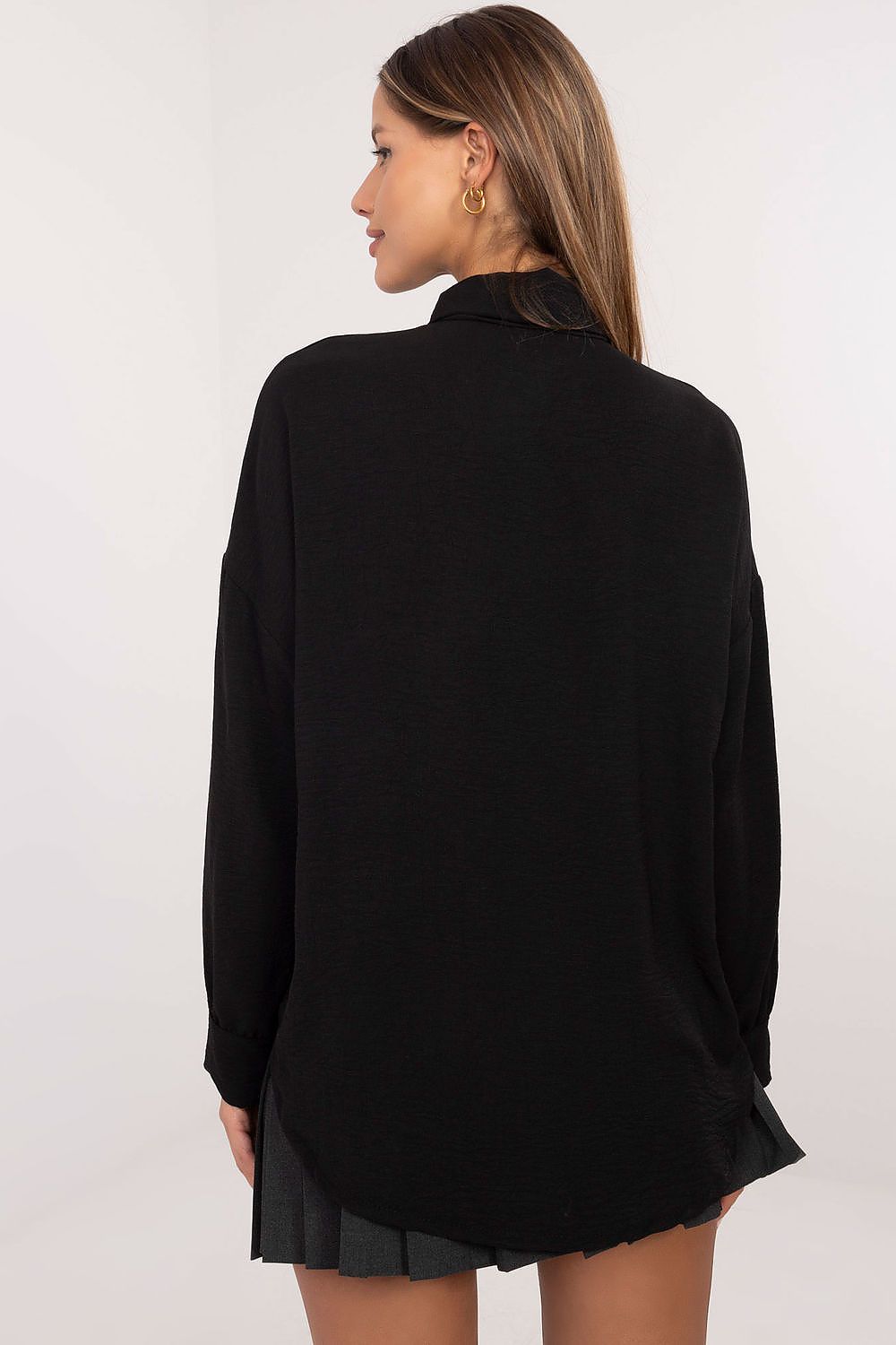   Koszula Damska Model MI-KS-61523.60P Black - Italy Moda 