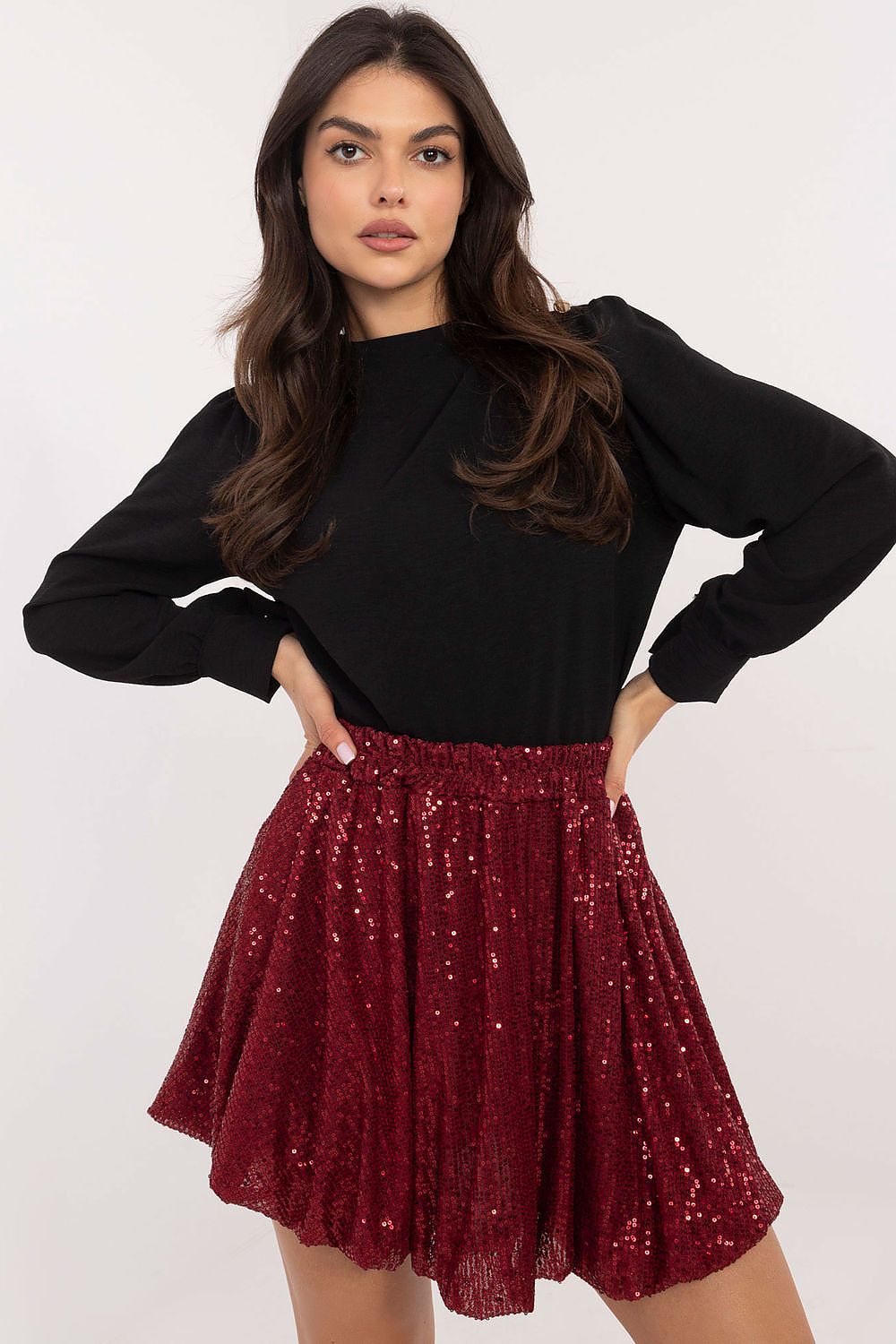  Spódnica Model MI-SD-271360.74 Bordo - Italy Moda 