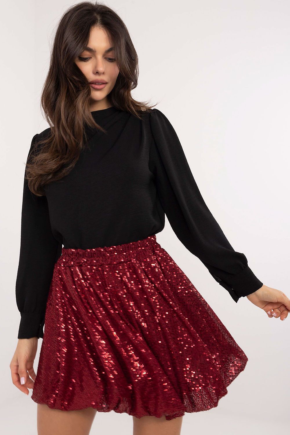  Spódnica Model MI-SD-271360.74 Bordo - Italy Moda 