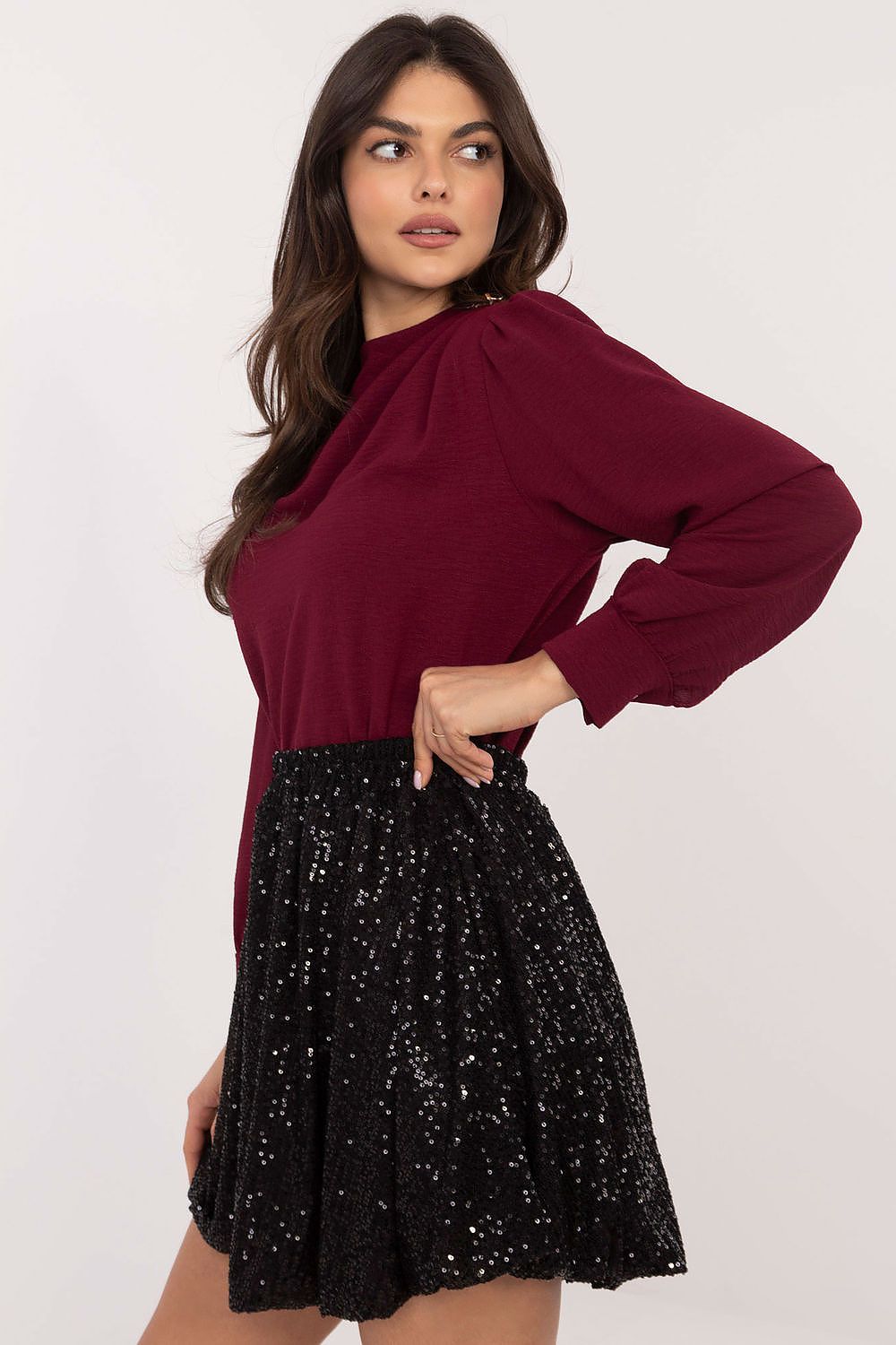  Spódnica Model MI-SD-271360.74 Black - Italy Moda 