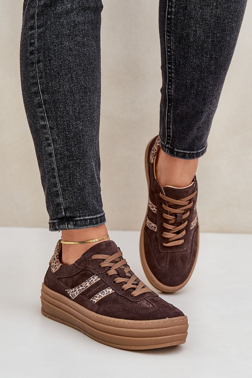   Buty Sportowe Model Zazoo N1176 Panterka Czekolada - Step in style 
