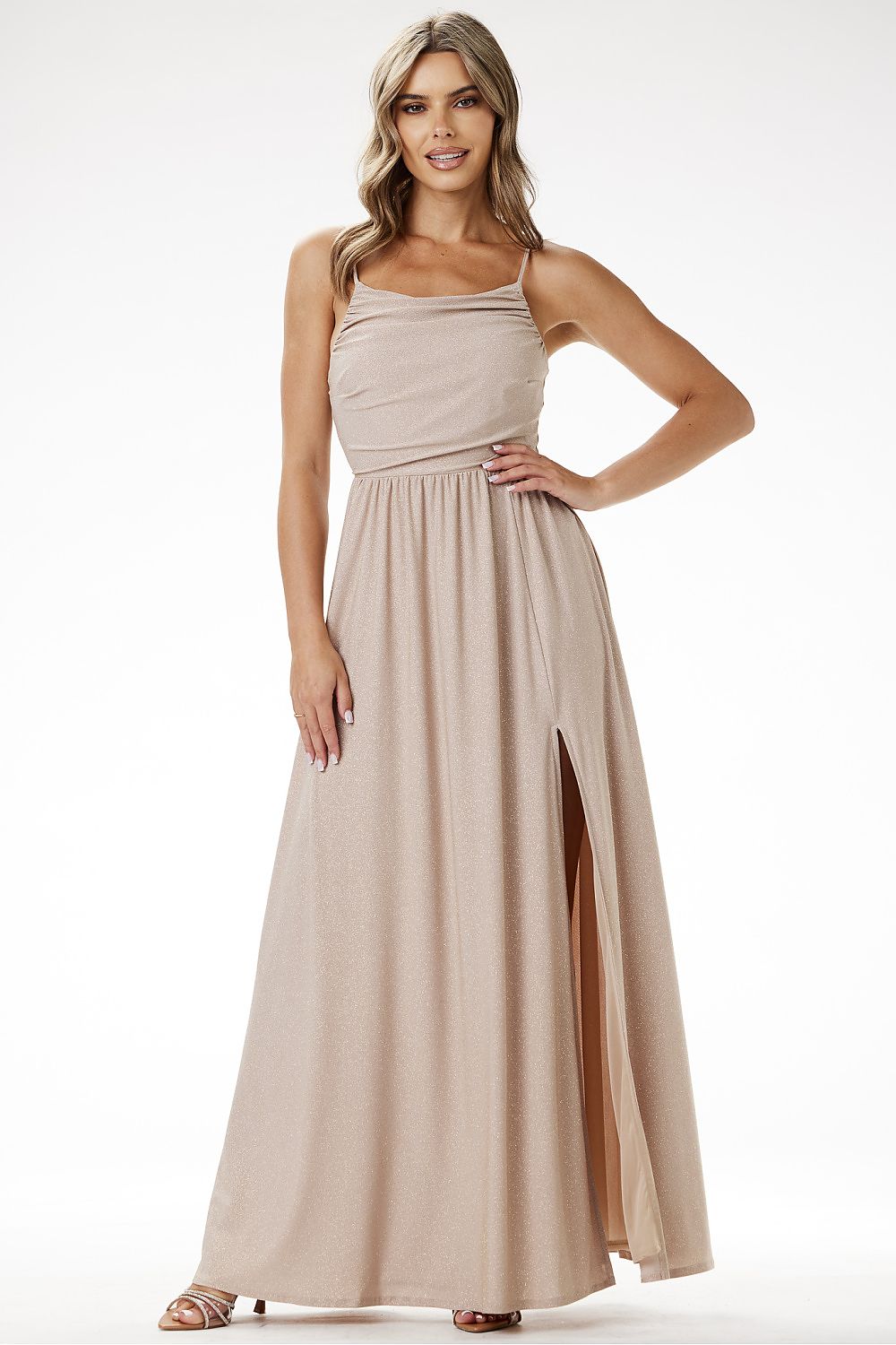  Sukienka Model A696 Beige - awama 