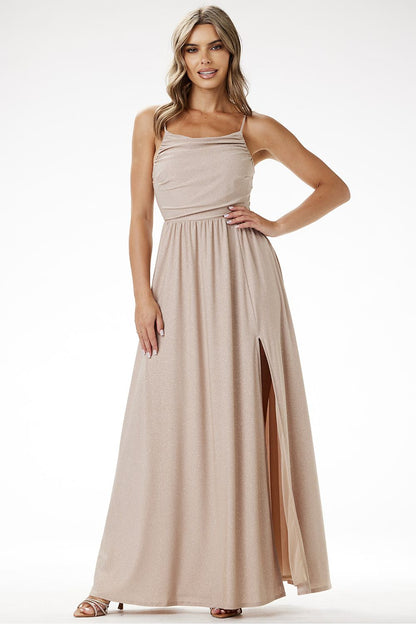 Sukienka Model A696 Beige - awama 