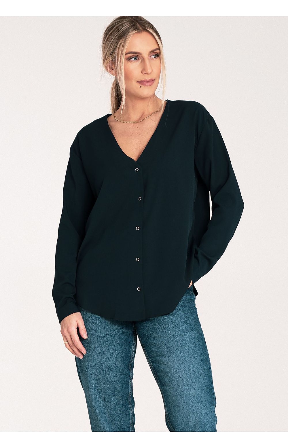   Koszula Damska Model M1070 Navy - Figl 