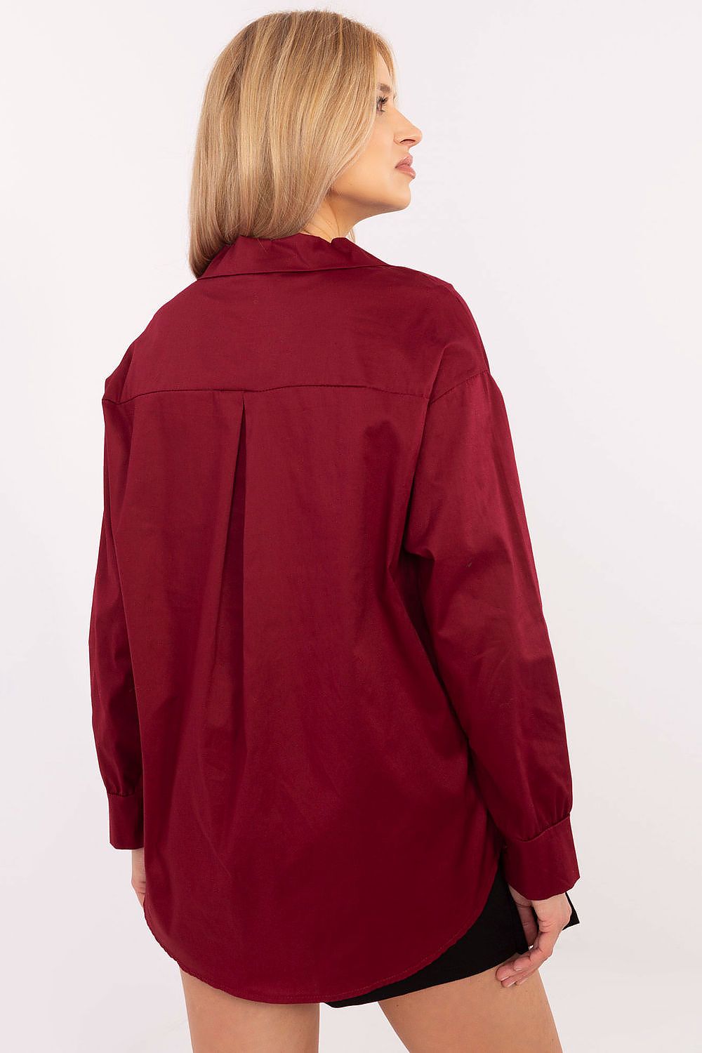   Koszula Damska Model DHJ-KS-9230.75P Bordo - Italy Moda 