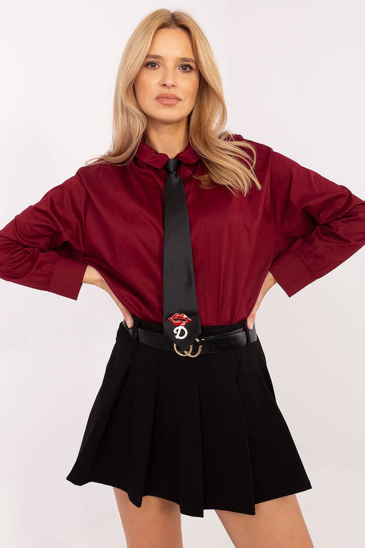   Koszula Damska Model DHJ-KS-9213-1.77P Bordo - Italy Moda 