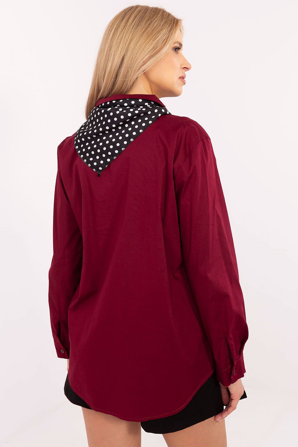   Koszula Damska Model DHJ-KS-20172.36P Bordo - Italy Moda 
