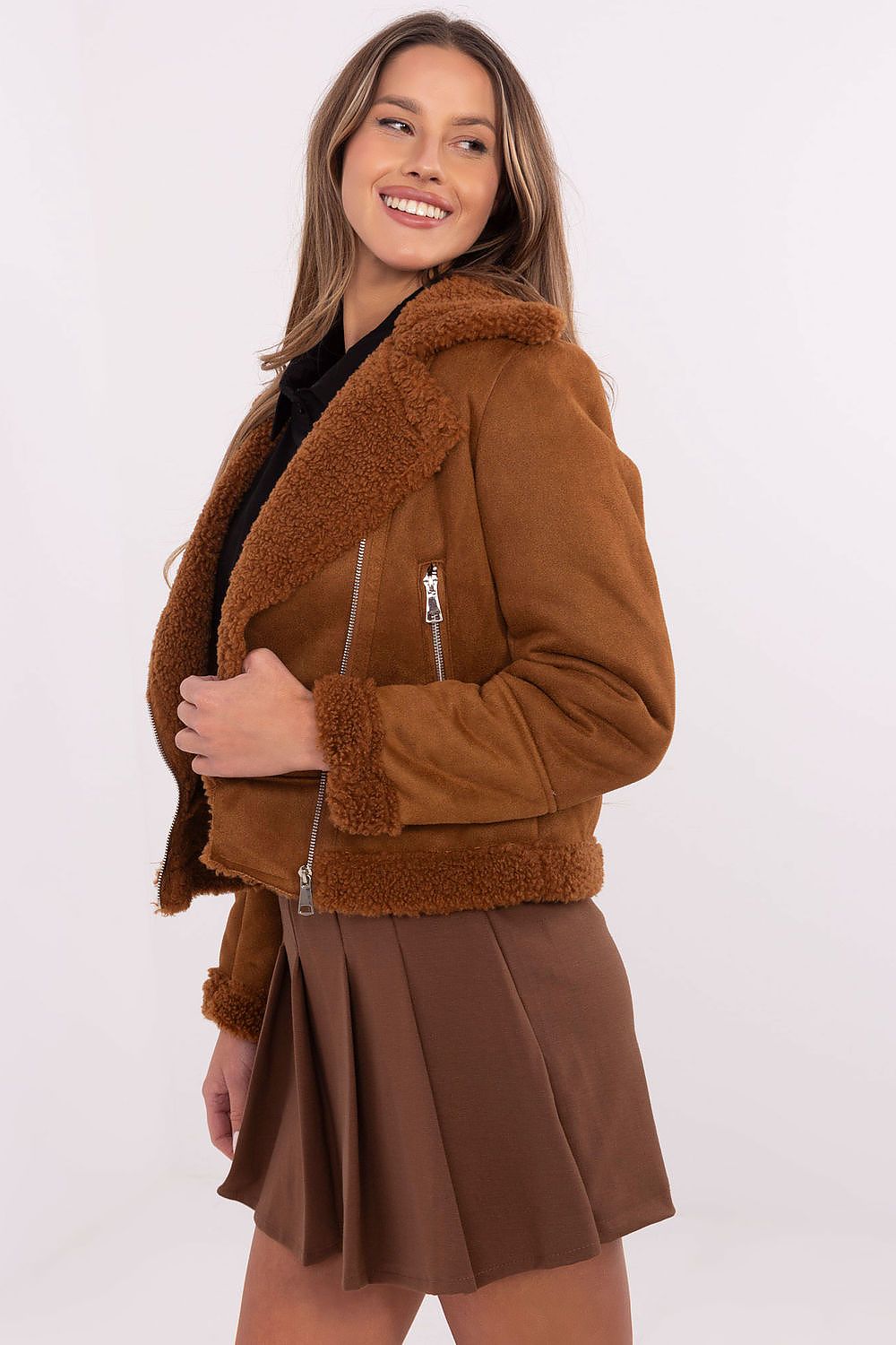   Kurtka Damska Model MI-KR-21848.71 Light Brown - Italy Moda 
