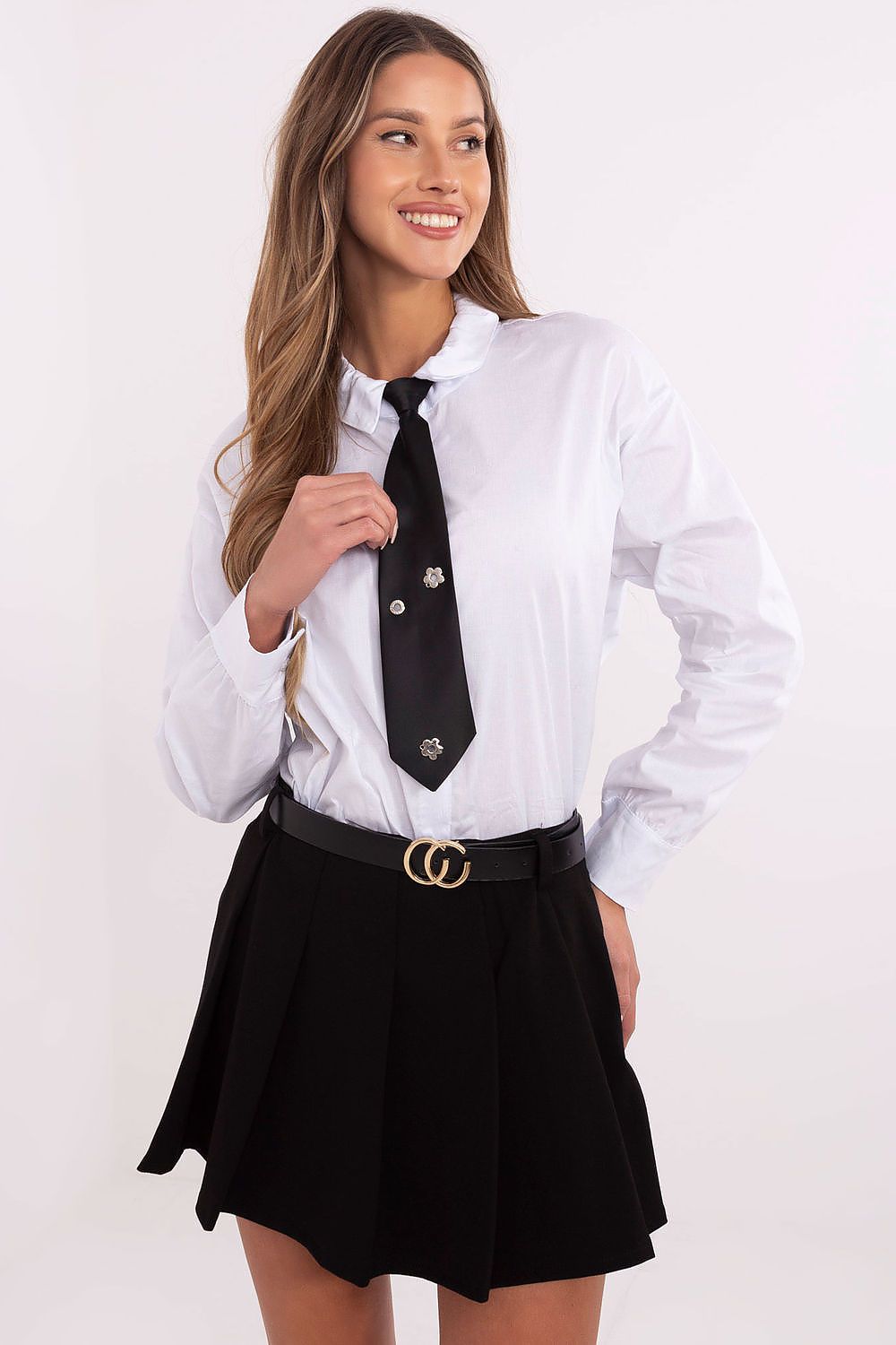  Koszula Damska Model DHJ-KS-9213.86 White - Italy Moda 