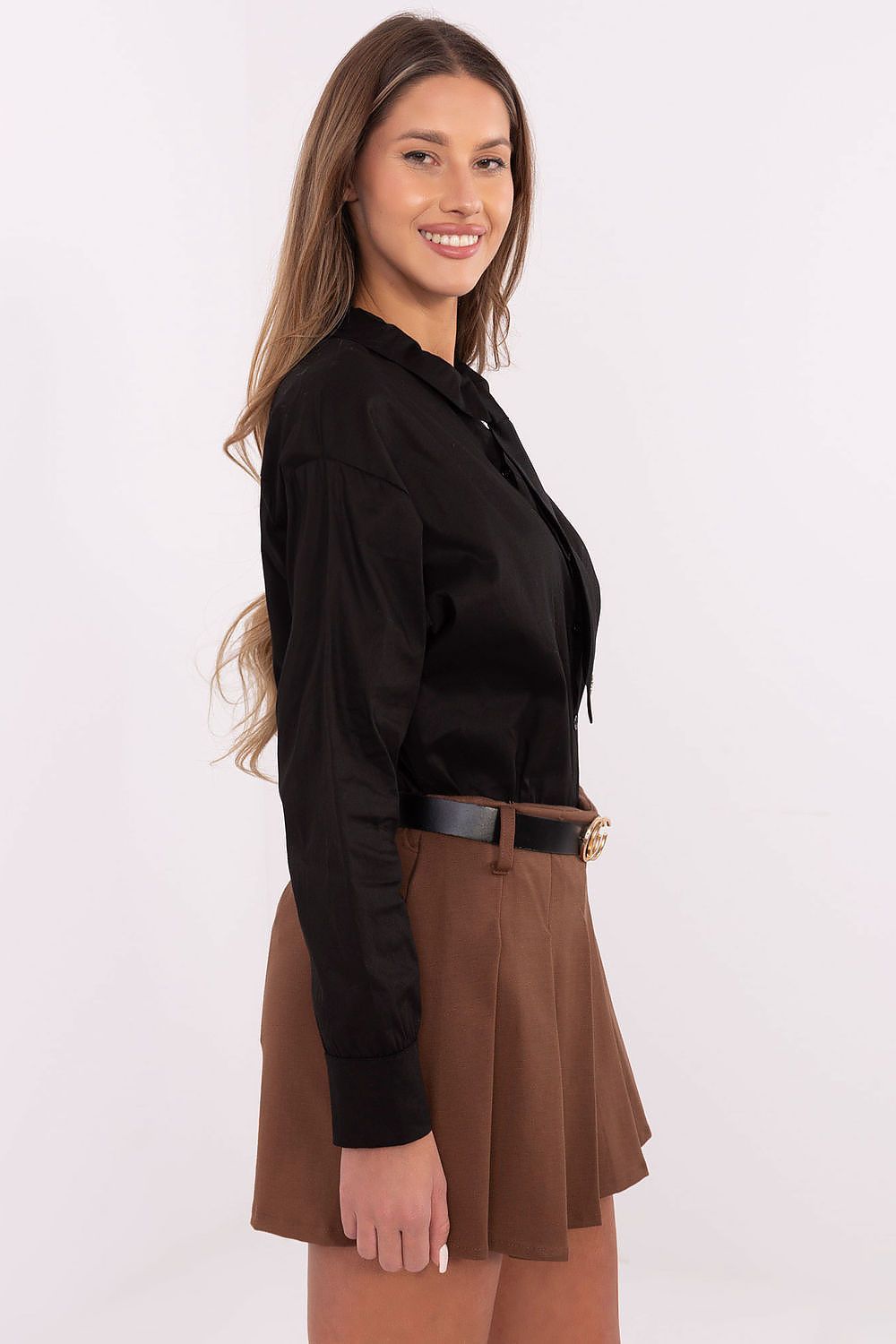   Koszula Damska Model DHJ-KS-9213.86 Black - Italy Moda 
