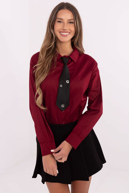   Koszula Damska Model DHJ-KS-9213.86 Bordo - Italy Moda 