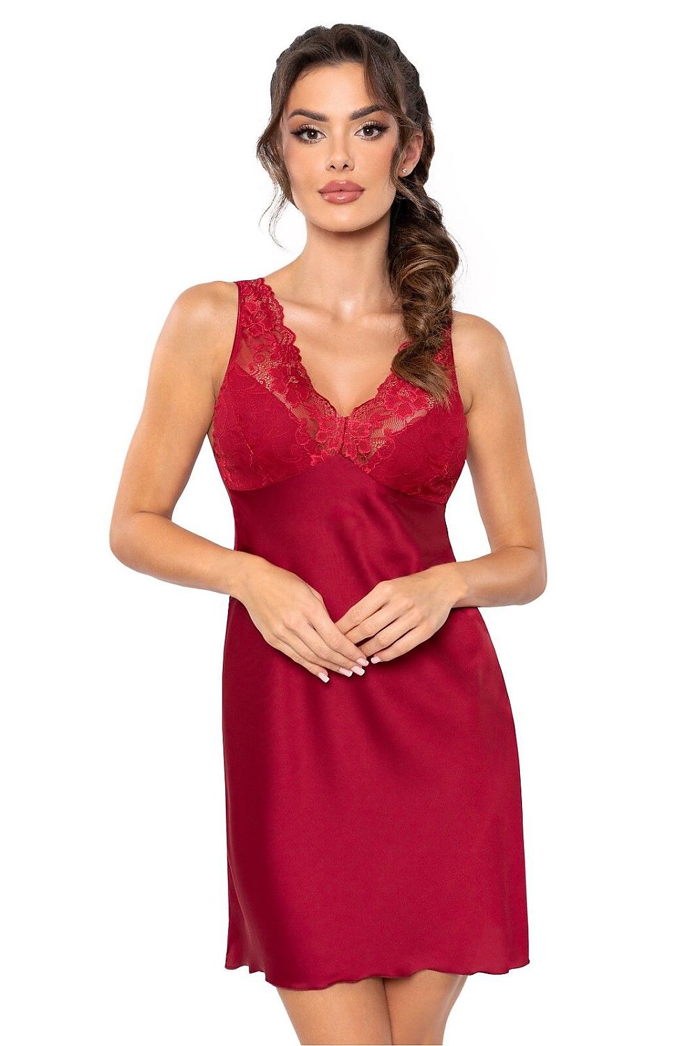 Koszulka nocna Koszula Nocna Model Mari 192711 Bordo - Donna 