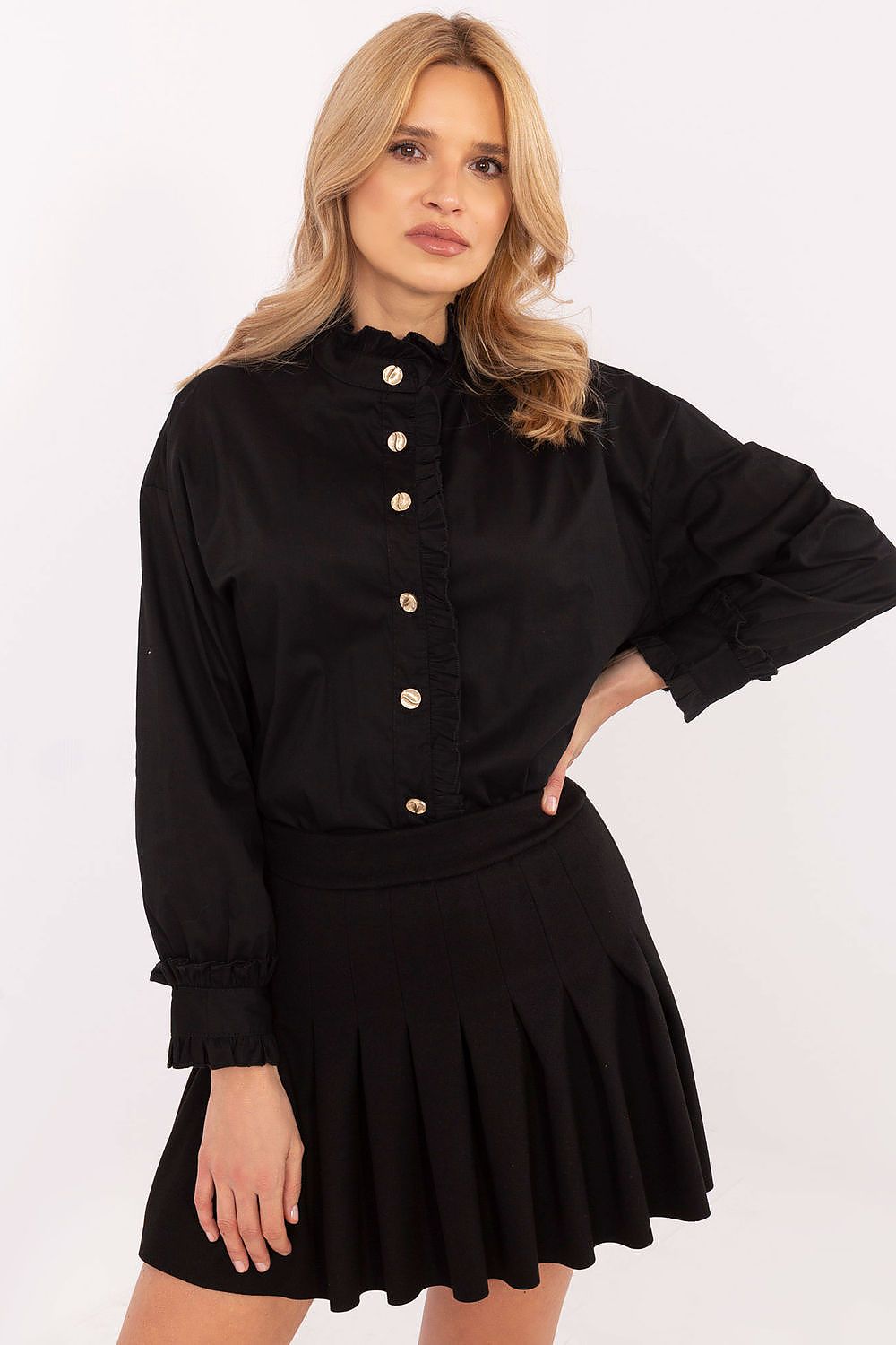   Koszula Damska Model MI-KS-C237.71 Black - Italy Moda 