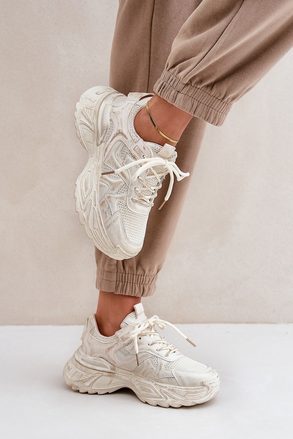   Buty Sportowe Model Seladwen 8952 Beige - Step in style 
