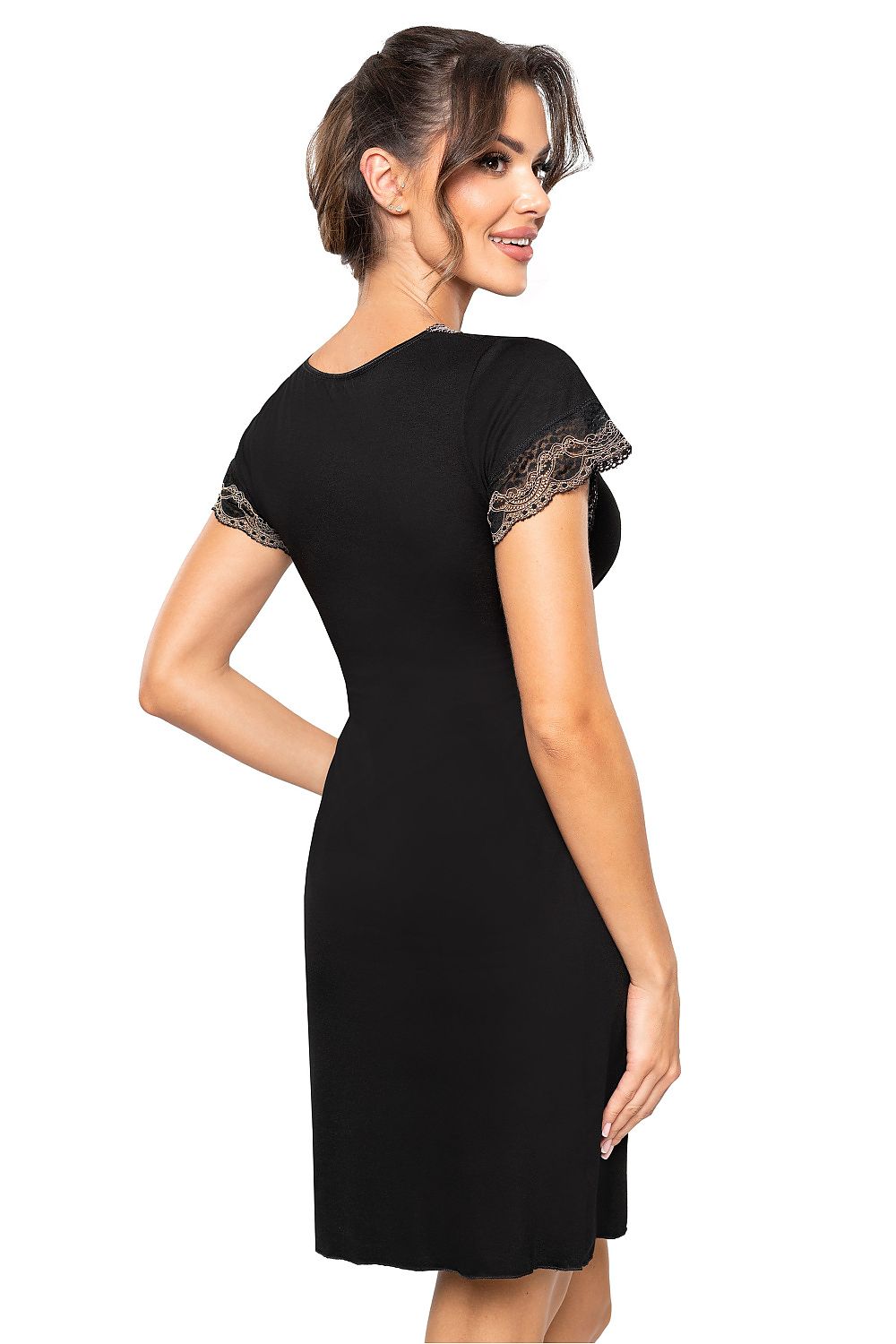  Koszulka nocna Koszula Nocna Model Hana Black - Donna 