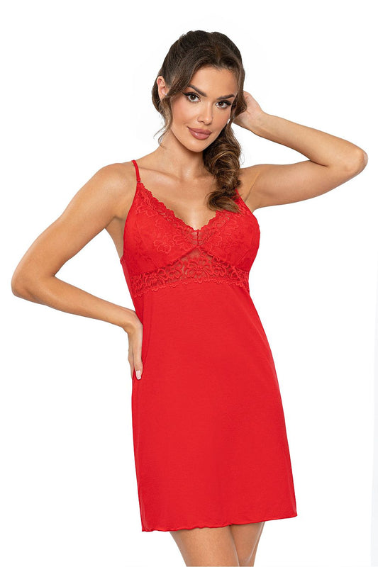  Koszulka nocna Koszula Nocna Model Gabi Red - Donna 