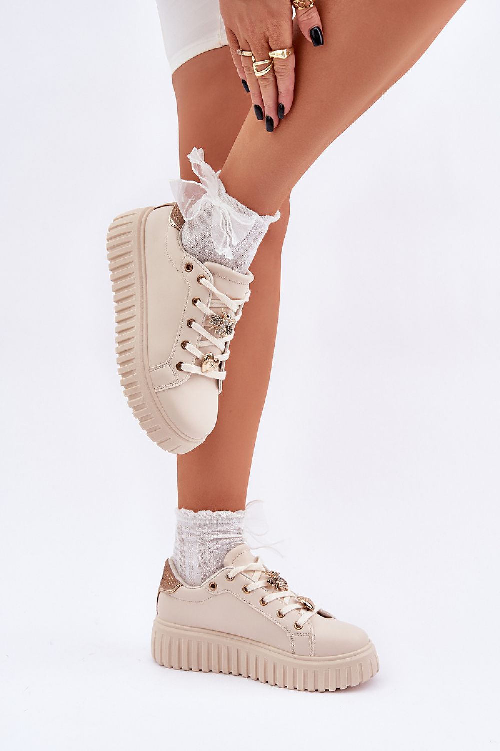   Buty Sportowe Model Grelesi 24SP26-4756 Beige - Step in style 
