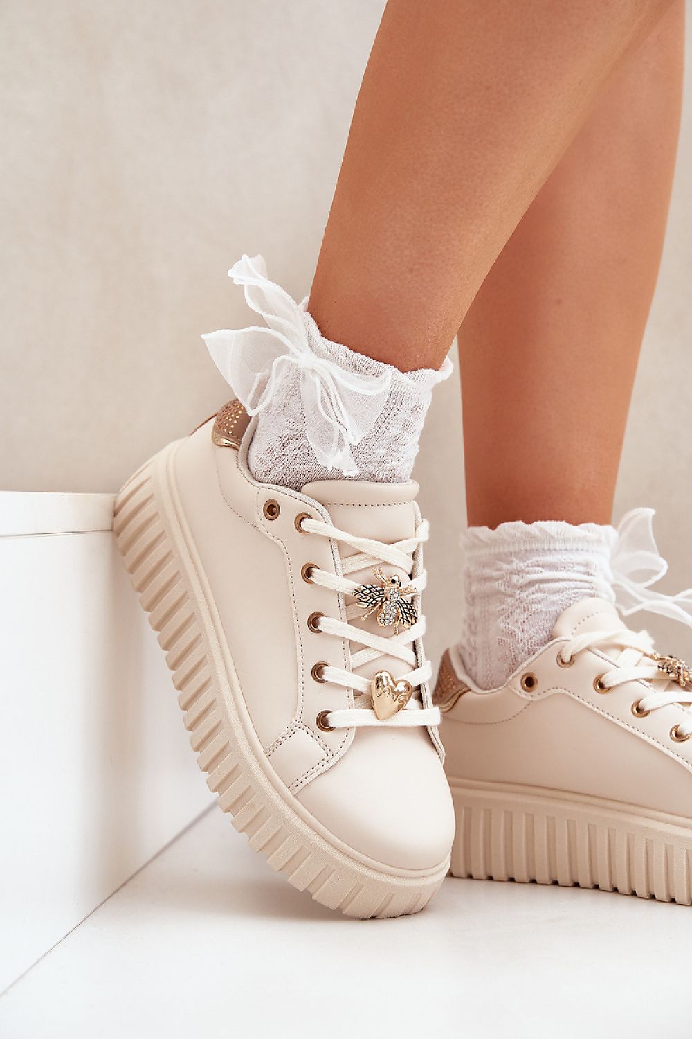  Buty Sportowe Model Grelesi 24SP26-4756 Beige - Step in style 