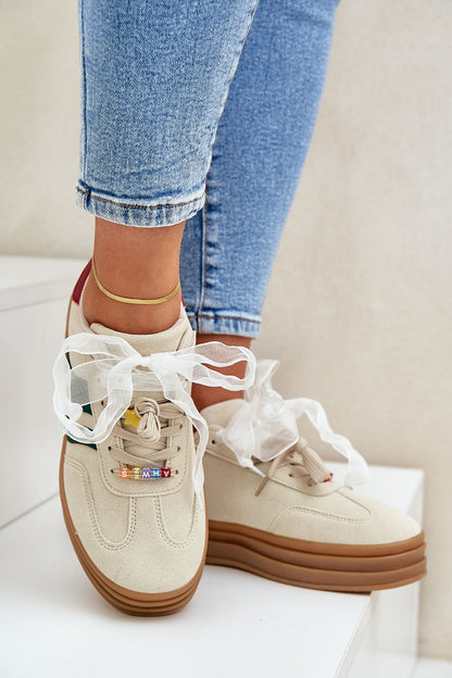   Buty SPortowe Model Jariana L-526 Beige - Step in style 