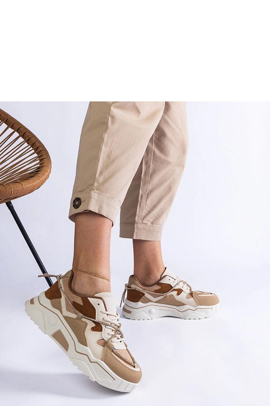   Brązowe sneakersy zdobione cyrkoniowym sznurkiem Valdeza - Solea 