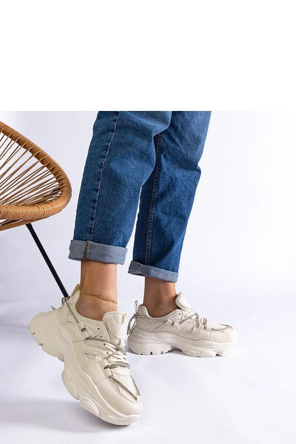   Beżowe sneakersy sportowe damskie Ivett - Solea 