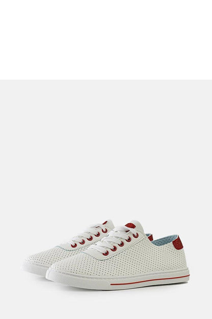   Białe perforowane sneakersy Ruala - Solea 
