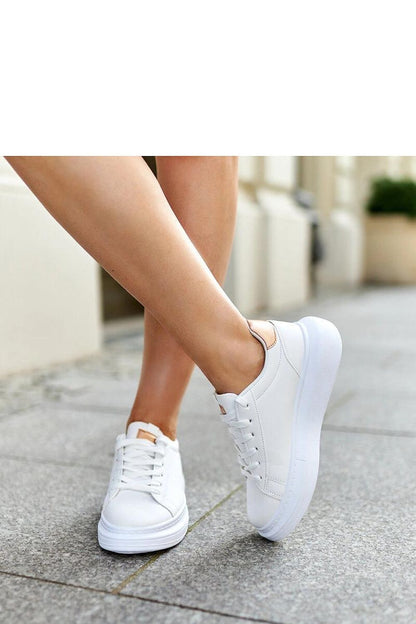   Białe sneakersy na grubej podeszwie Ivalu - Solea 
