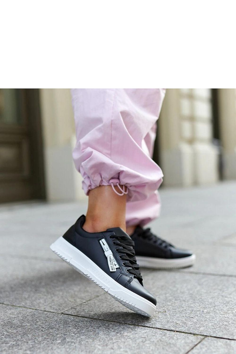   Czarne sneakersy eko skóra Brecht - Solea 