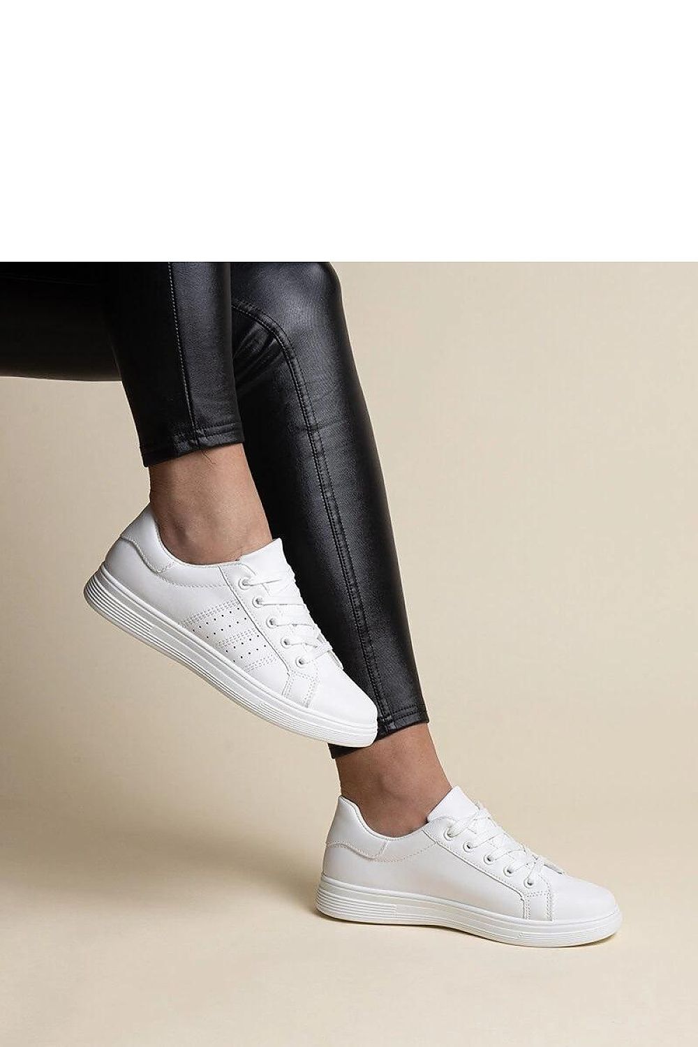   Białe sneakersy eko skóra Cathleen - Solea 