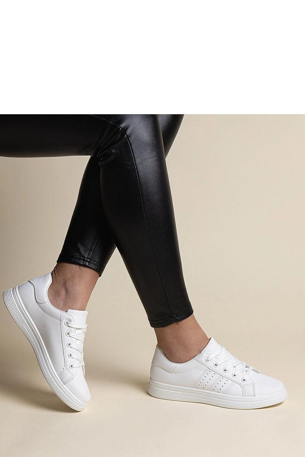   Białe sneakersy eko skóra Cathleen - Solea 