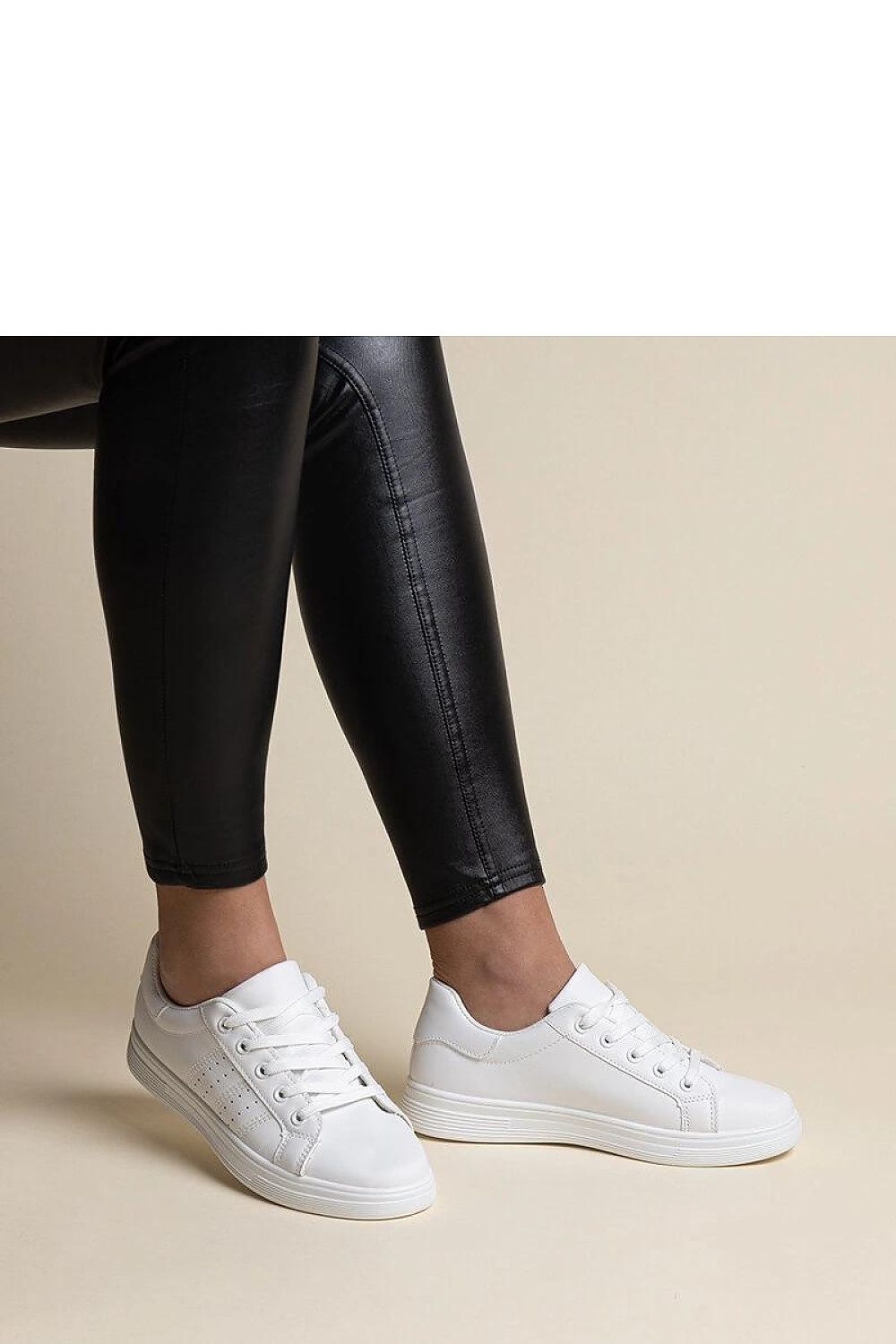   Białe sneakersy eko skóra Cathleen - Solea 