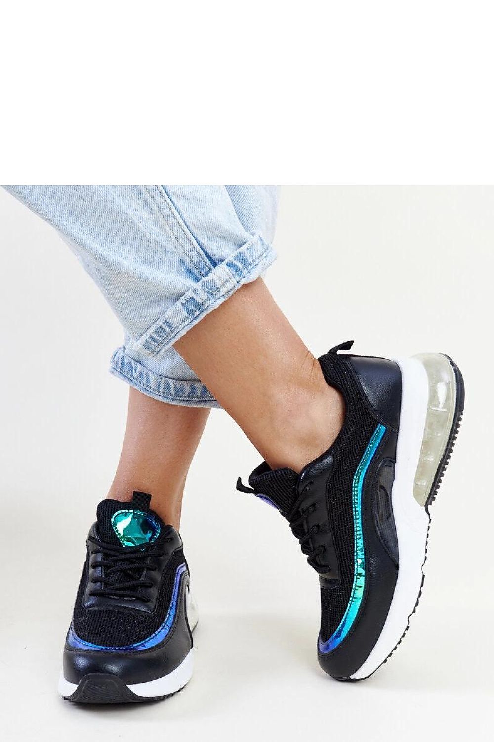   Czarne sneakersy z hologramem Jelka - Solea 