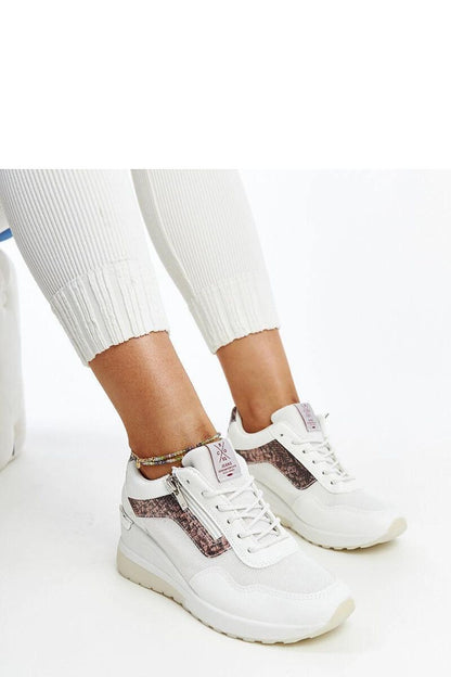   Białe sneakersy damskie  na koturnie CROSS JEANS - Solea 
