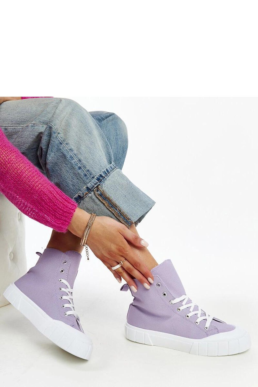   Fioletowe wysokie trampki Vinka - Solea 