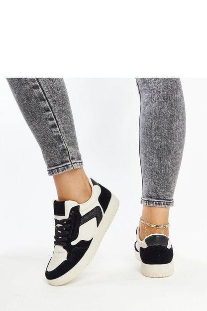   Biało-czarne sneakersy z brokatem Juwan - Solea 