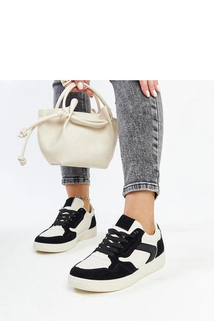   Biało-czarne sneakersy z brokatem Juwan - Solea 
