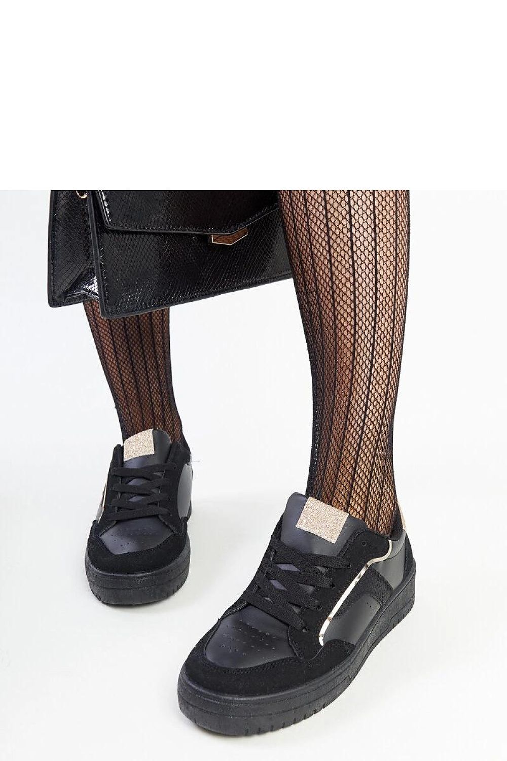   Czarny sneakersy na platformie Walda - Solea 
