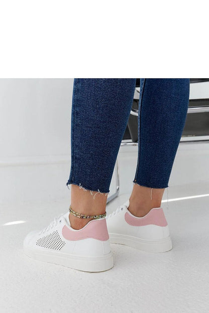   Biało-różowe ażurowe sneakersy Semhar - Solea 