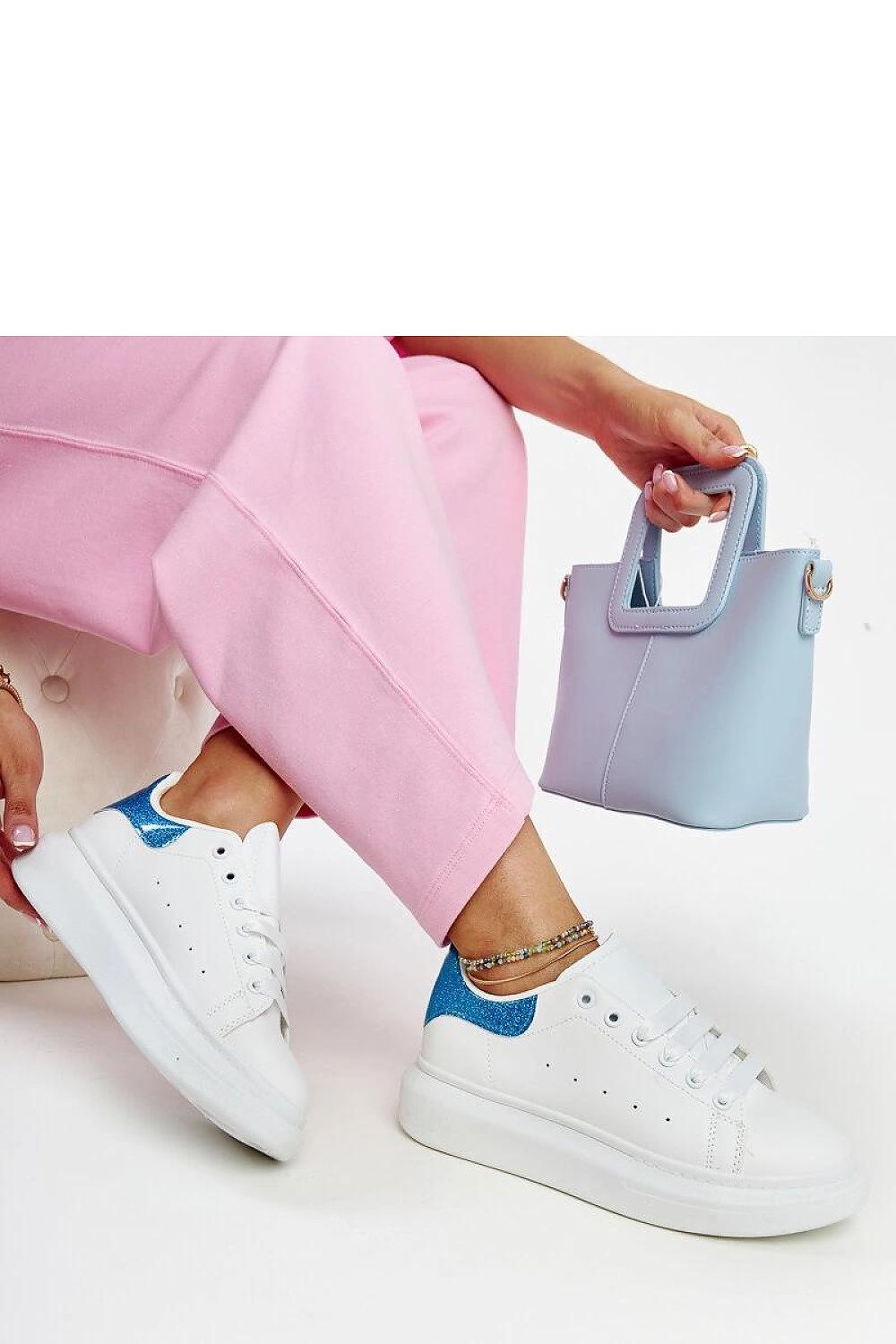   Białe sneakersy eko-skórzane Fatimah - Solea 