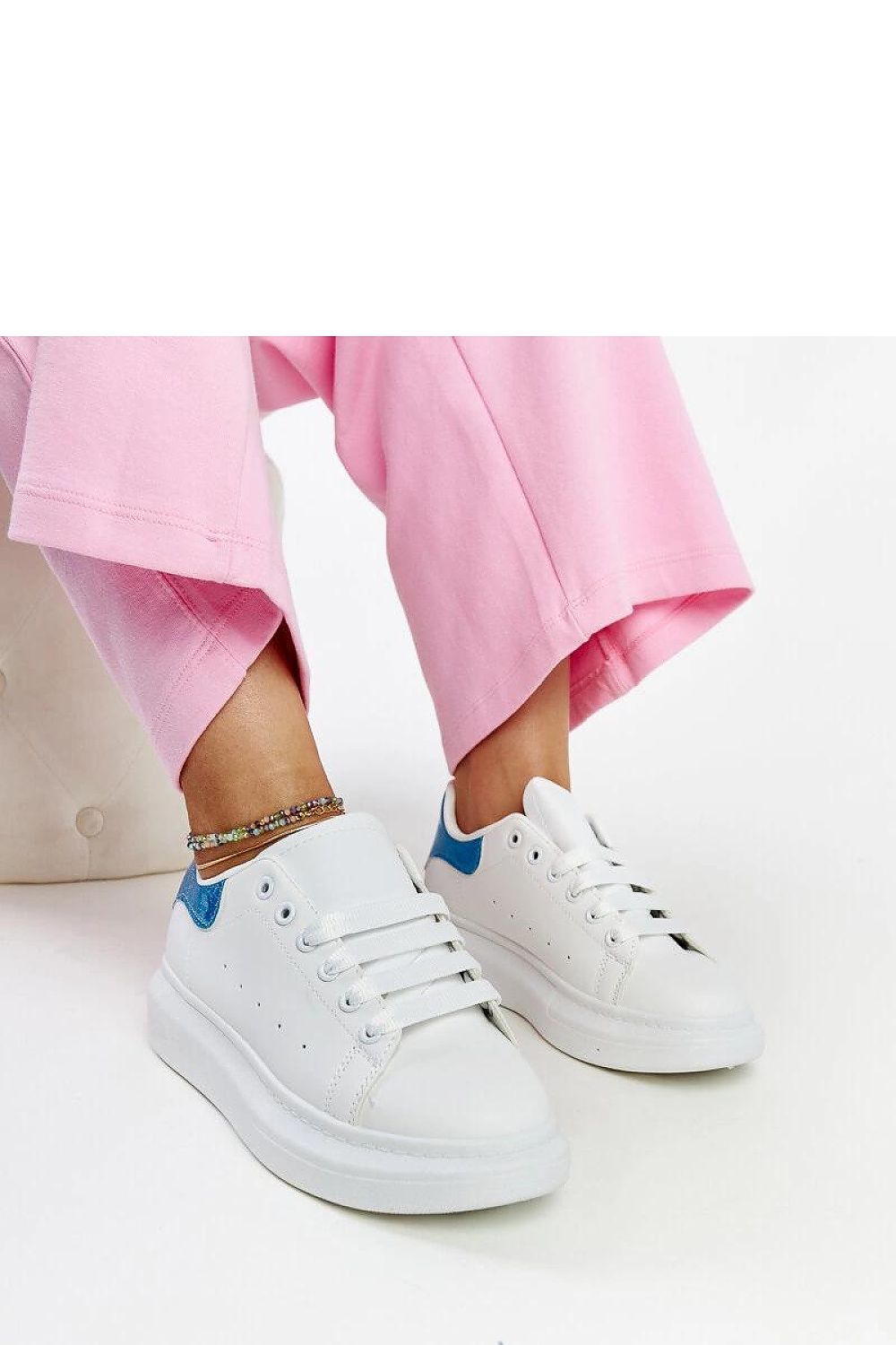   Białe sneakersy eko-skórzane Fatimah - Solea 