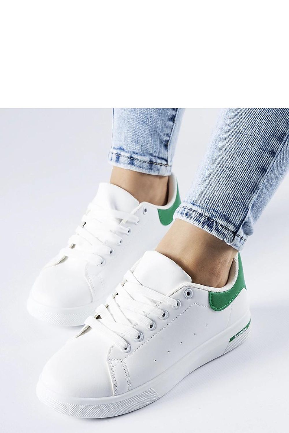   Biało-zielone sneakersy Leland - Solea 