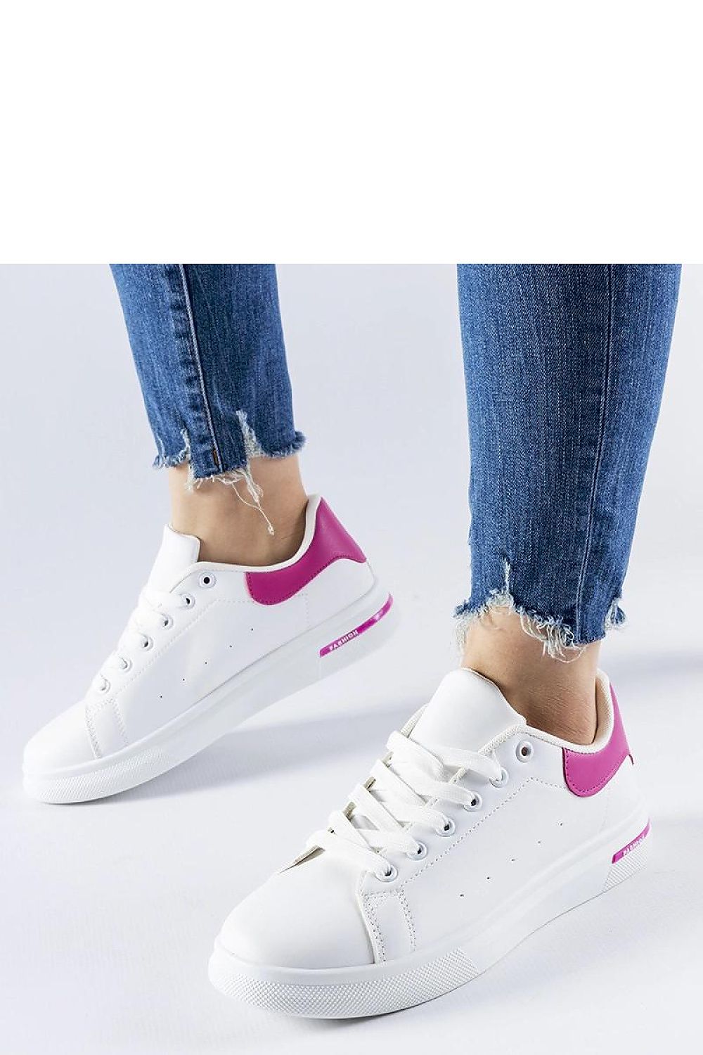   Biało-różowe sneakersy Leland - Solea 
