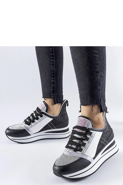   Czarne brokatowe sneakersy na platformie Marce - Solea 
