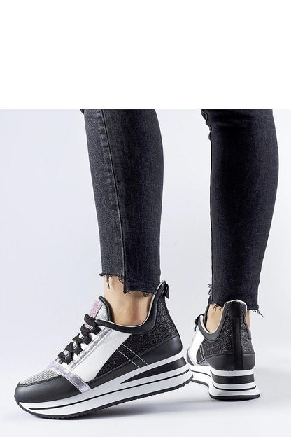   Czarne brokatowe sneakersy na platformie Marce - Solea 