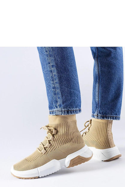   Ciemnobeżowe wysokie sneakersy Sanschagrin - Solea 