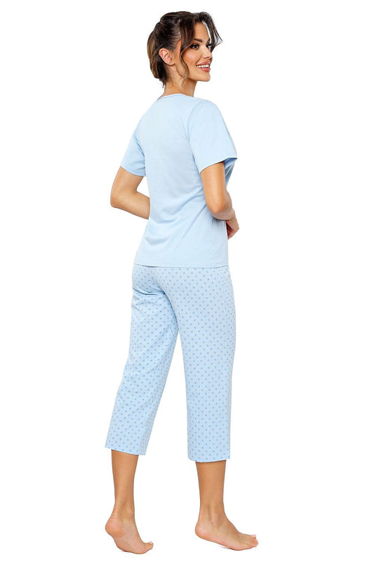  Piżama Damska Model SKY 3/4 Blue - Donna 