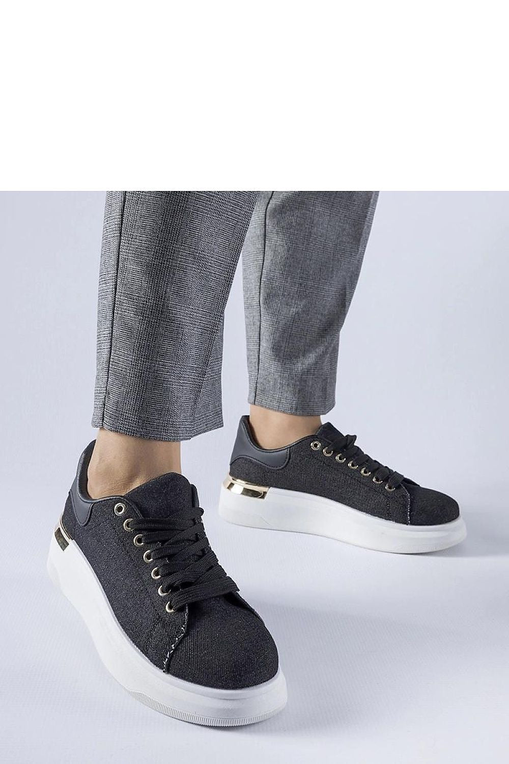   Czarne sneakersy na platformie Scuderlando - Solea 