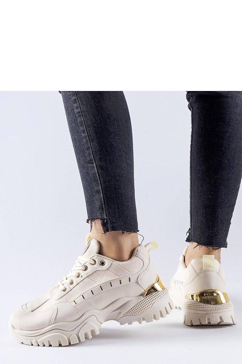  Beżowe sportowe sneakersy Laudes - Solea 