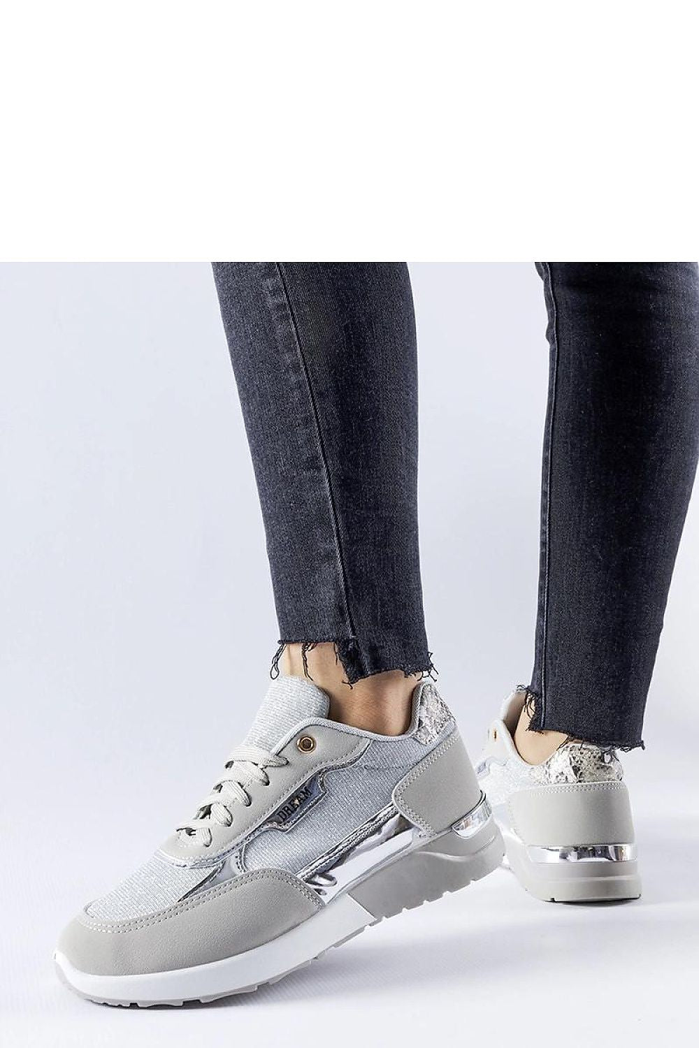   Szare brokatowe sneakersy Roganzuolo - Solea 